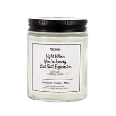 Om Kama light-when-lonely jar candle enhances cozy evenings with a playful, chic vibe.