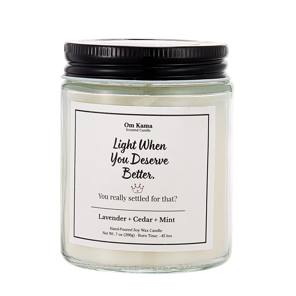 Om Kama Light When You Deserve Better vanilla-coconut top notes for cozy evenings.