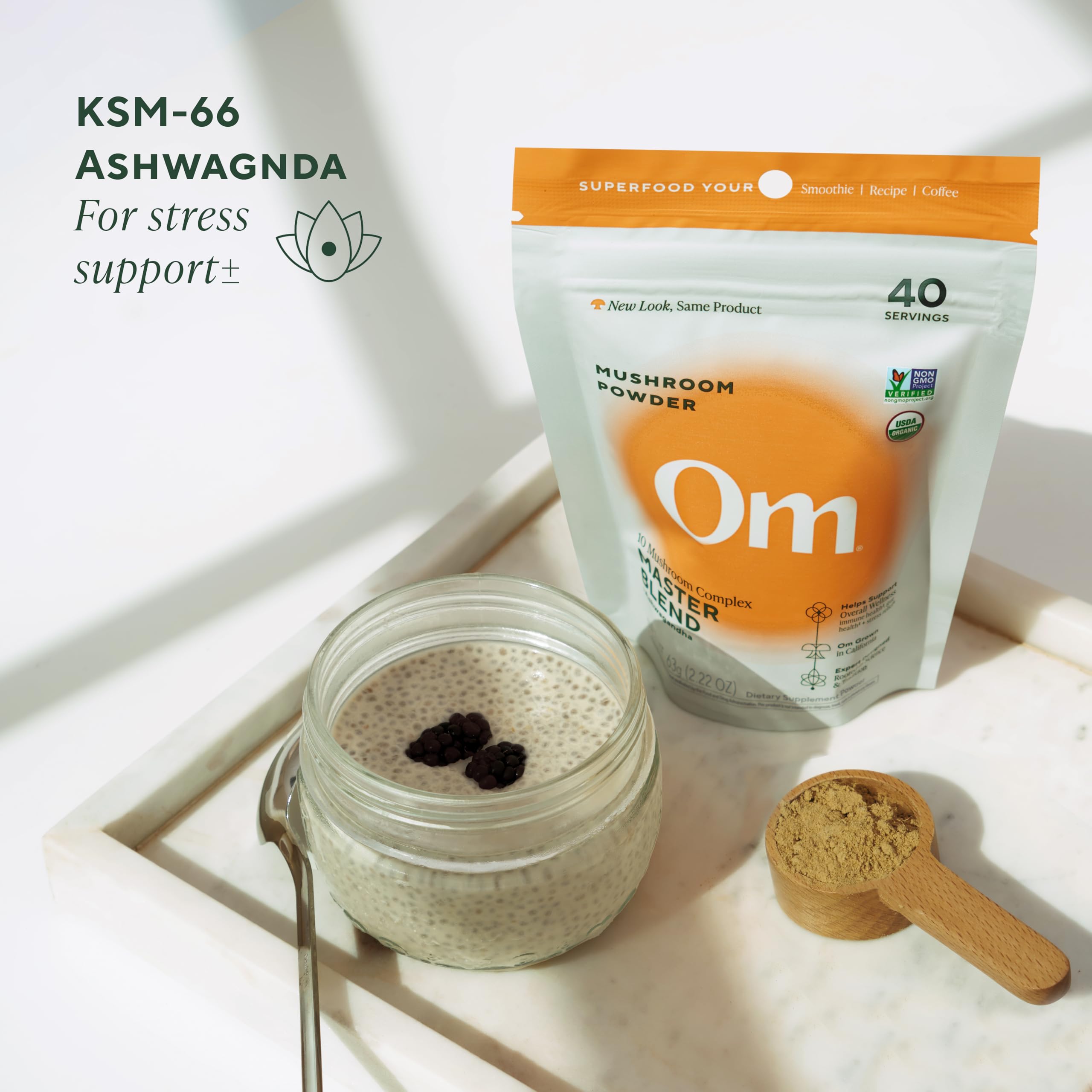 Beta-glucans graphic from OM Master Blend illustrating gut support potential