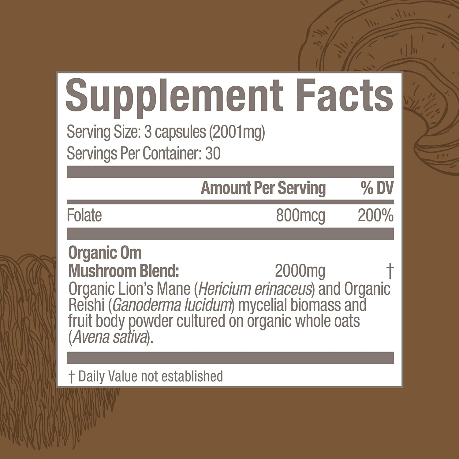 USA-grown OM Mushrooms processed in Southern California
