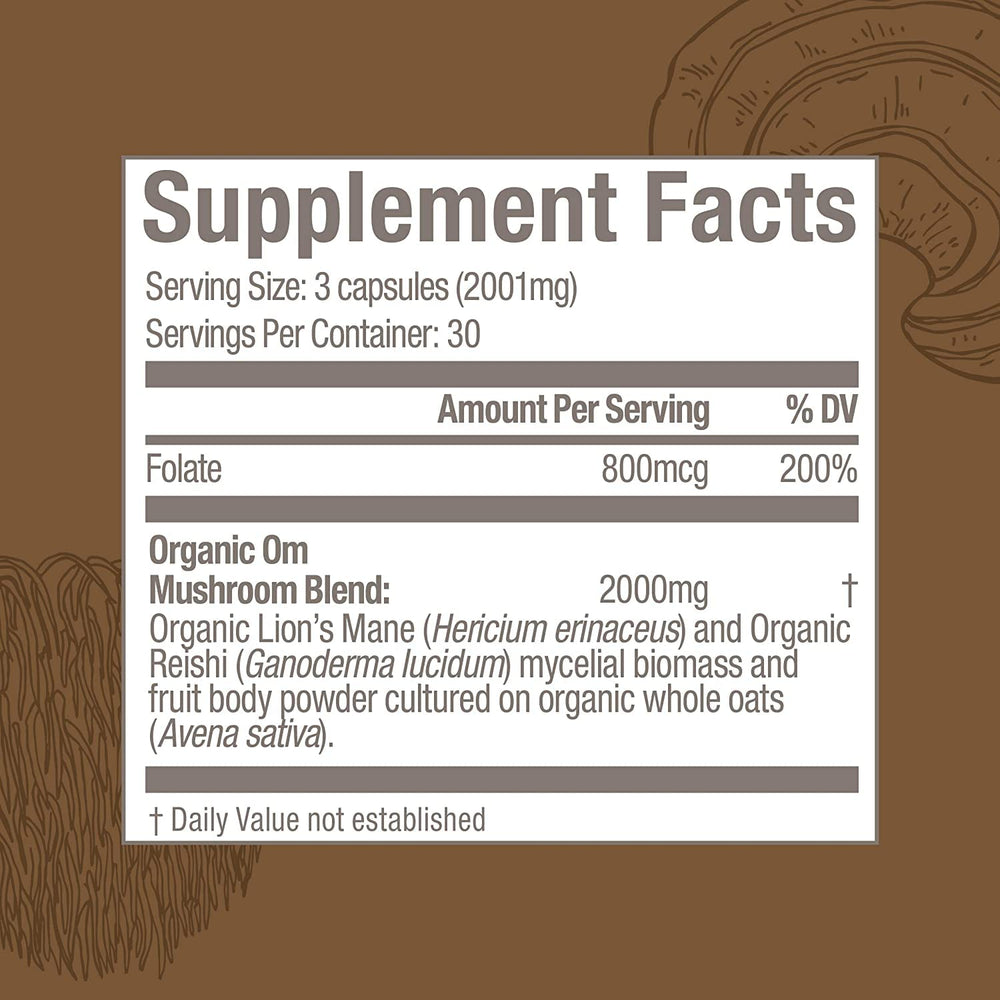 USA-grown OM Mushrooms processed in Southern California