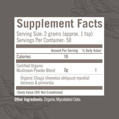 OM Mushroom Superfood Chaga powder in coffee illustrates versatile wellness addition.