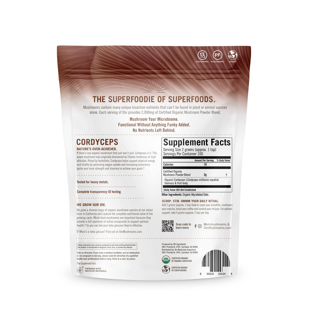 USA-made in Southern California cordyceps powder signals quality