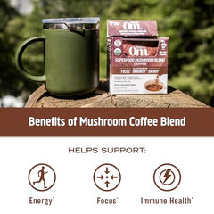 Lions Mane mushroom blend in OM Instant Coffee for improved focus