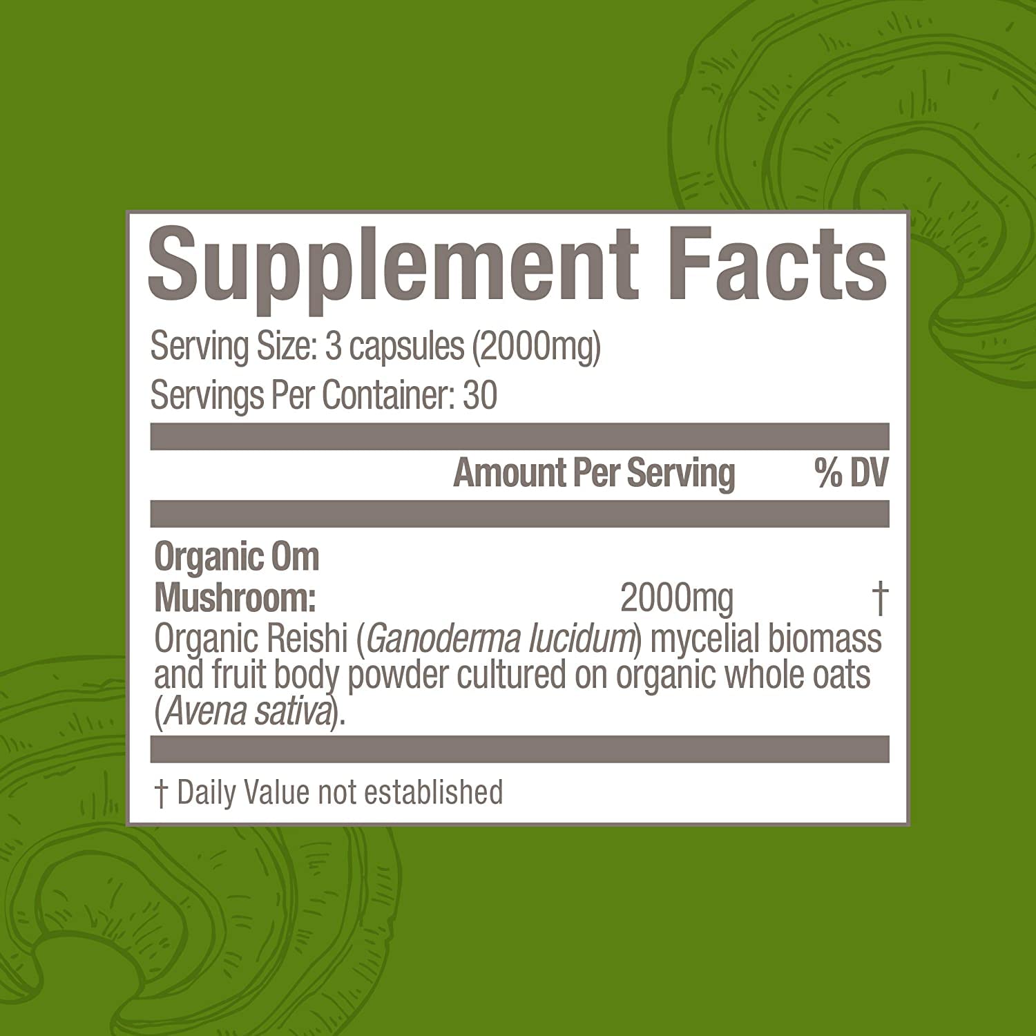 Powder and biomass of Reishi for a full-spectrum supplement by OM MUSHROOM SUPERFOOD.
