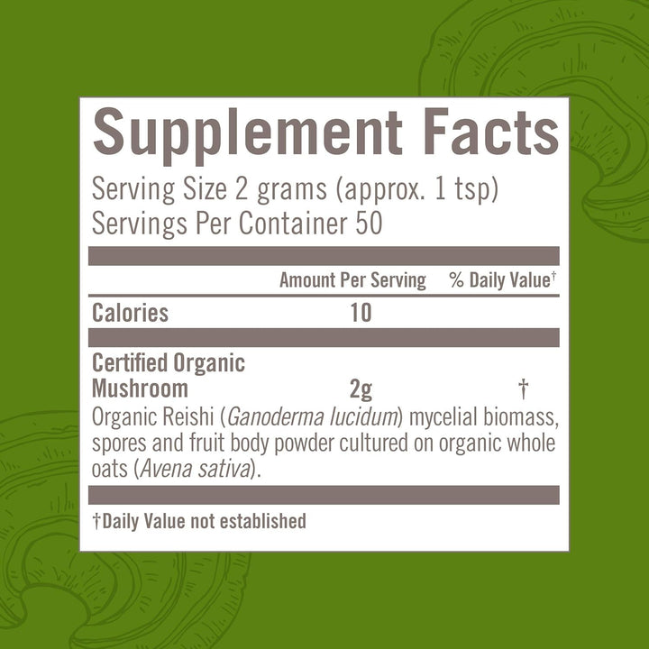 OM MUSHROOM SUPERFOOD smoothie powder used in a glass for quick wellness