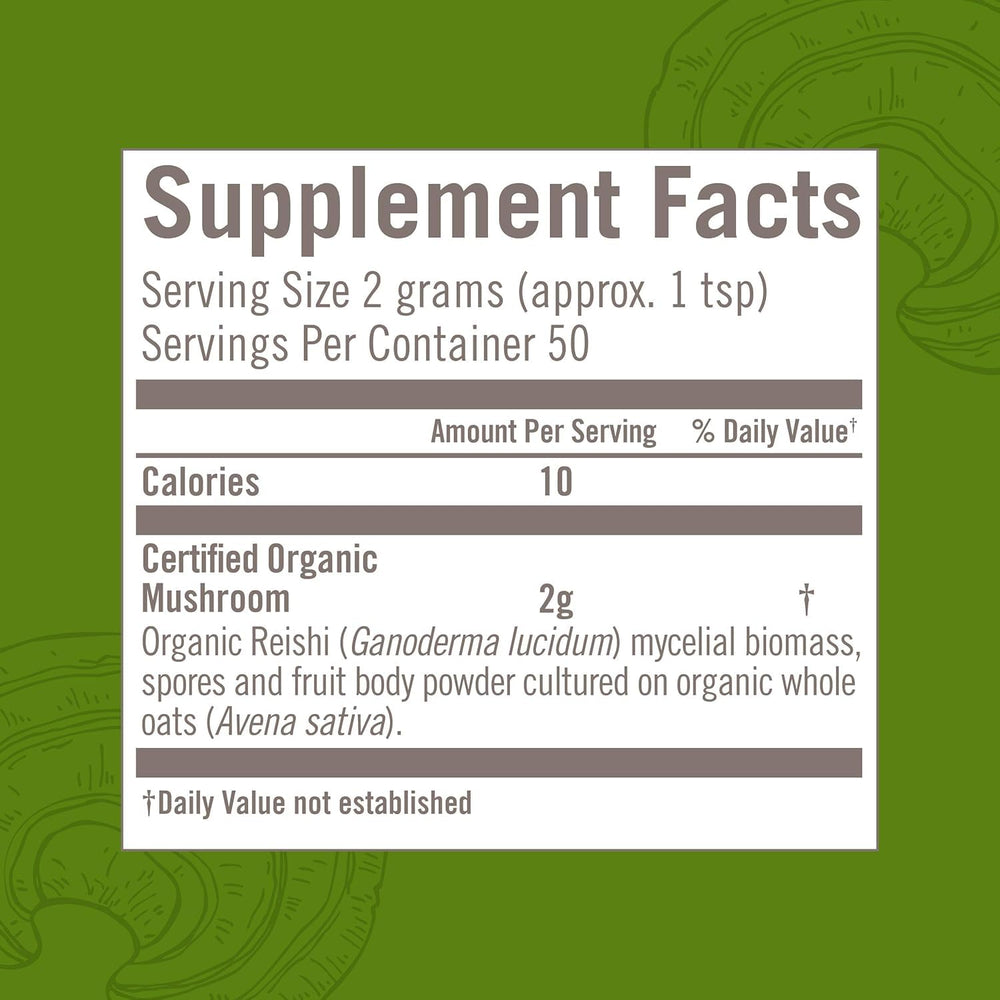 OM MUSHROOM SUPERFOOD smoothie powder used in a glass for quick wellness
