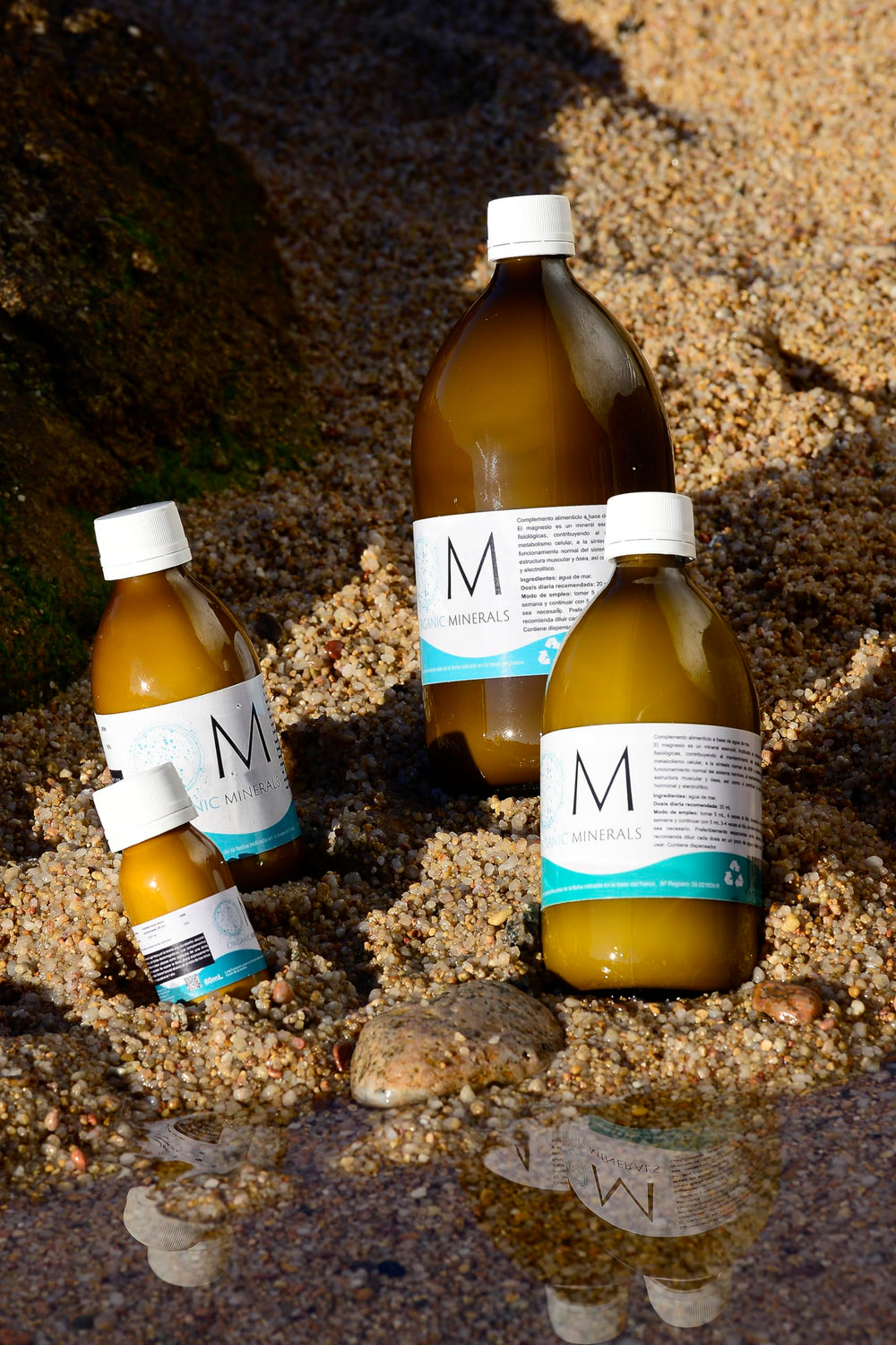 OM Organic Minerals packaging recyclable symbol highlighting sustainable choices.