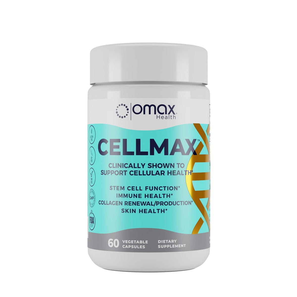 Omax3 Cellmax bottle pour enables easy daily dosing.