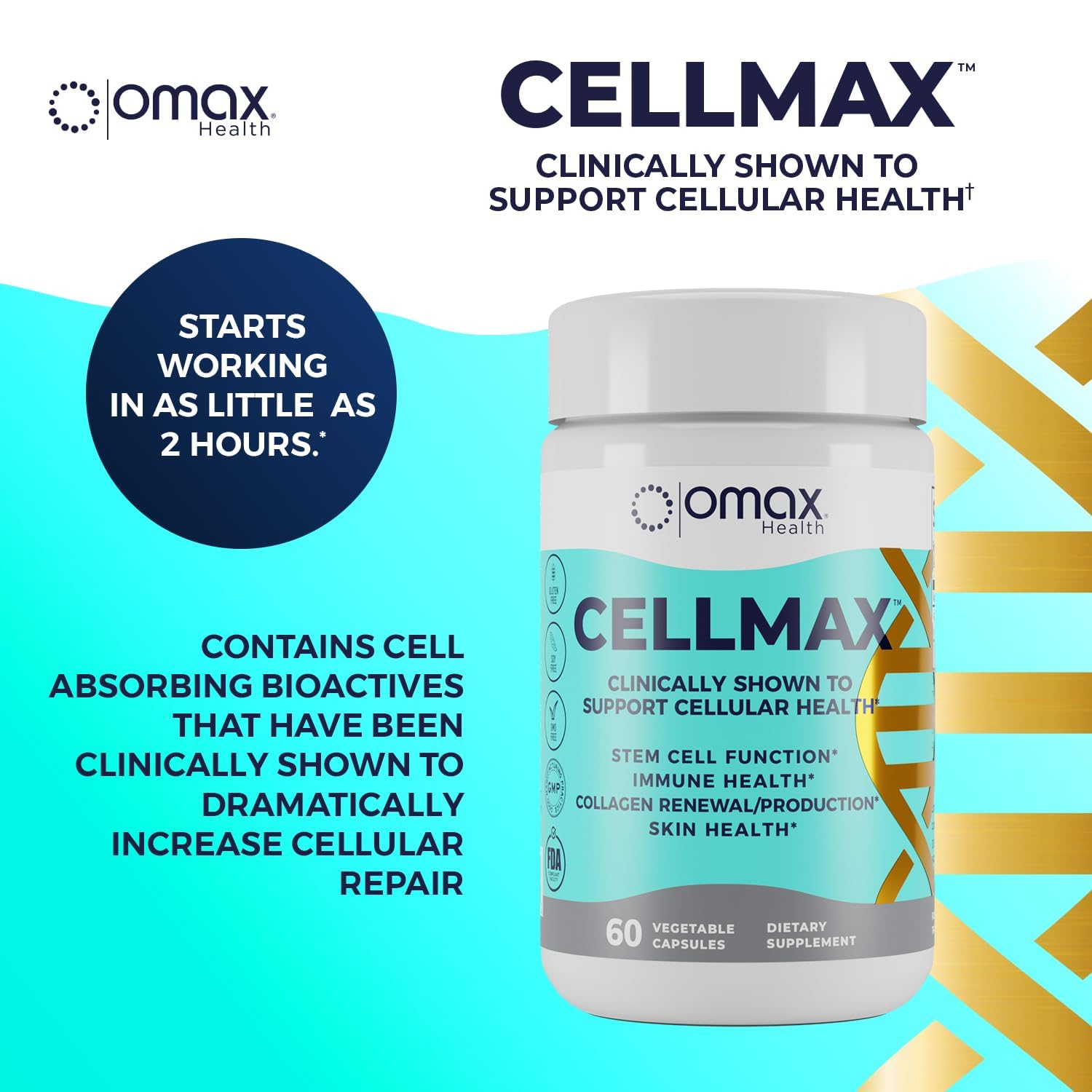 Omax3 Cellmax green chemistry process illustrates sustainable production.