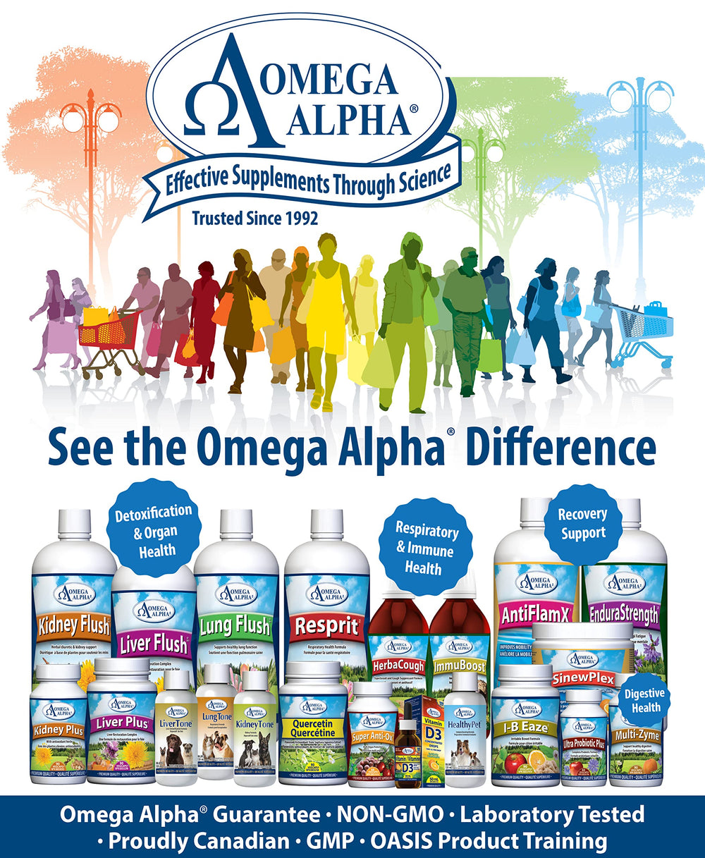 Omega Alpha Lung Flush refrigeration storage indicates after-opening preservation.