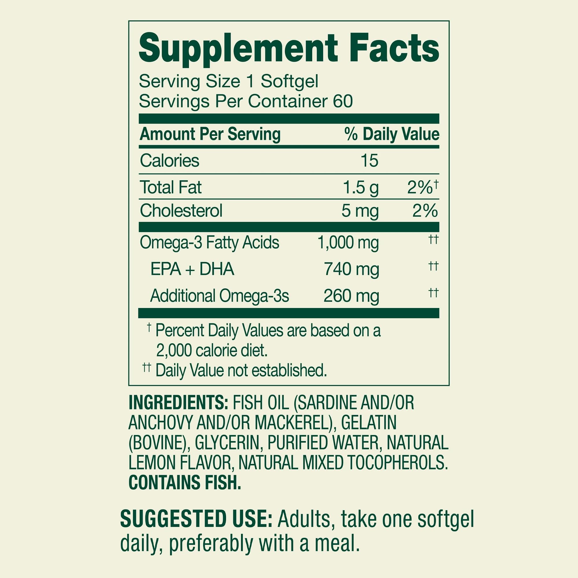 Omega-3 Fish Oil pour cap demonstrates easy daily dispensing.