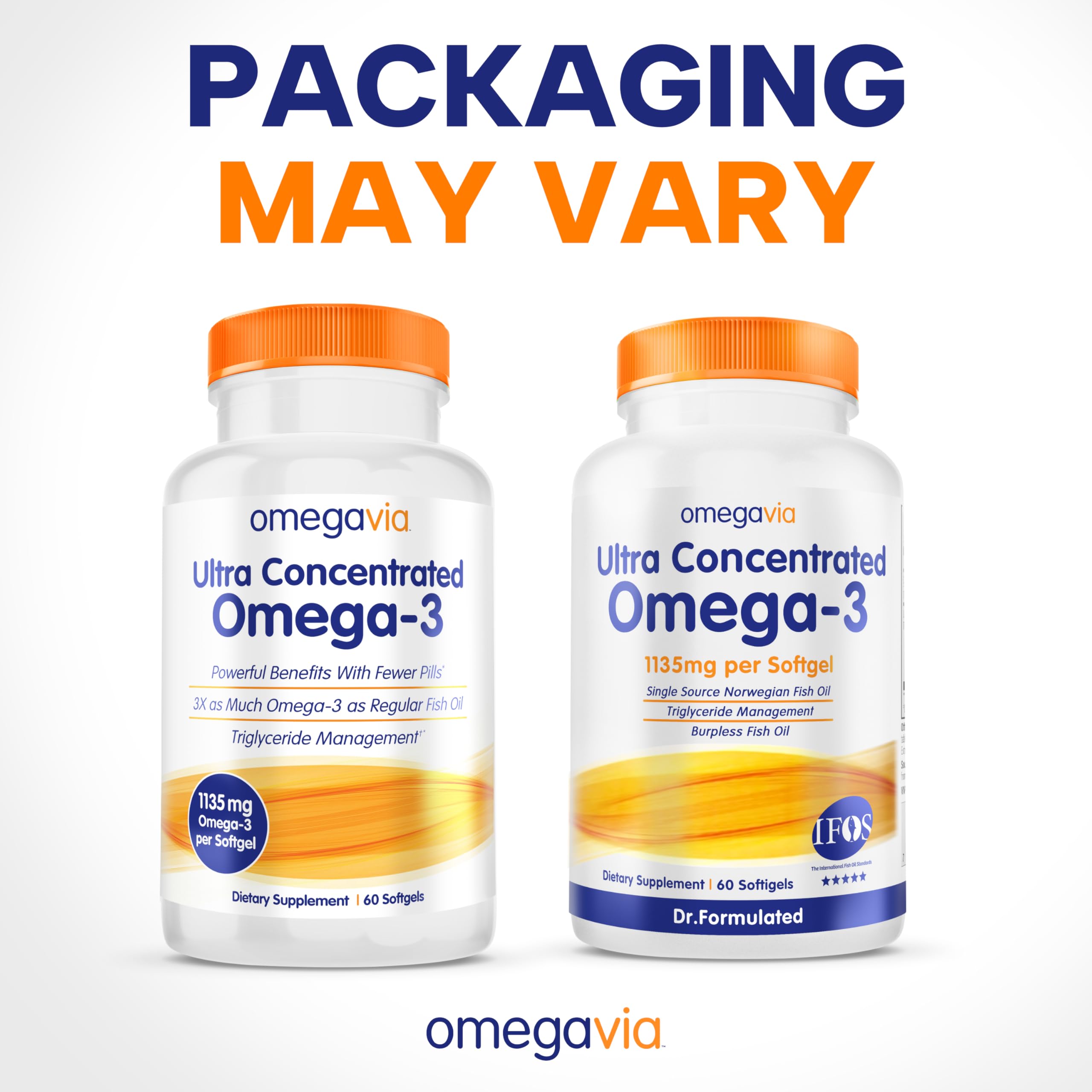 Daily-use OmegaVia bottle with glass for convenient everyday supplementation.