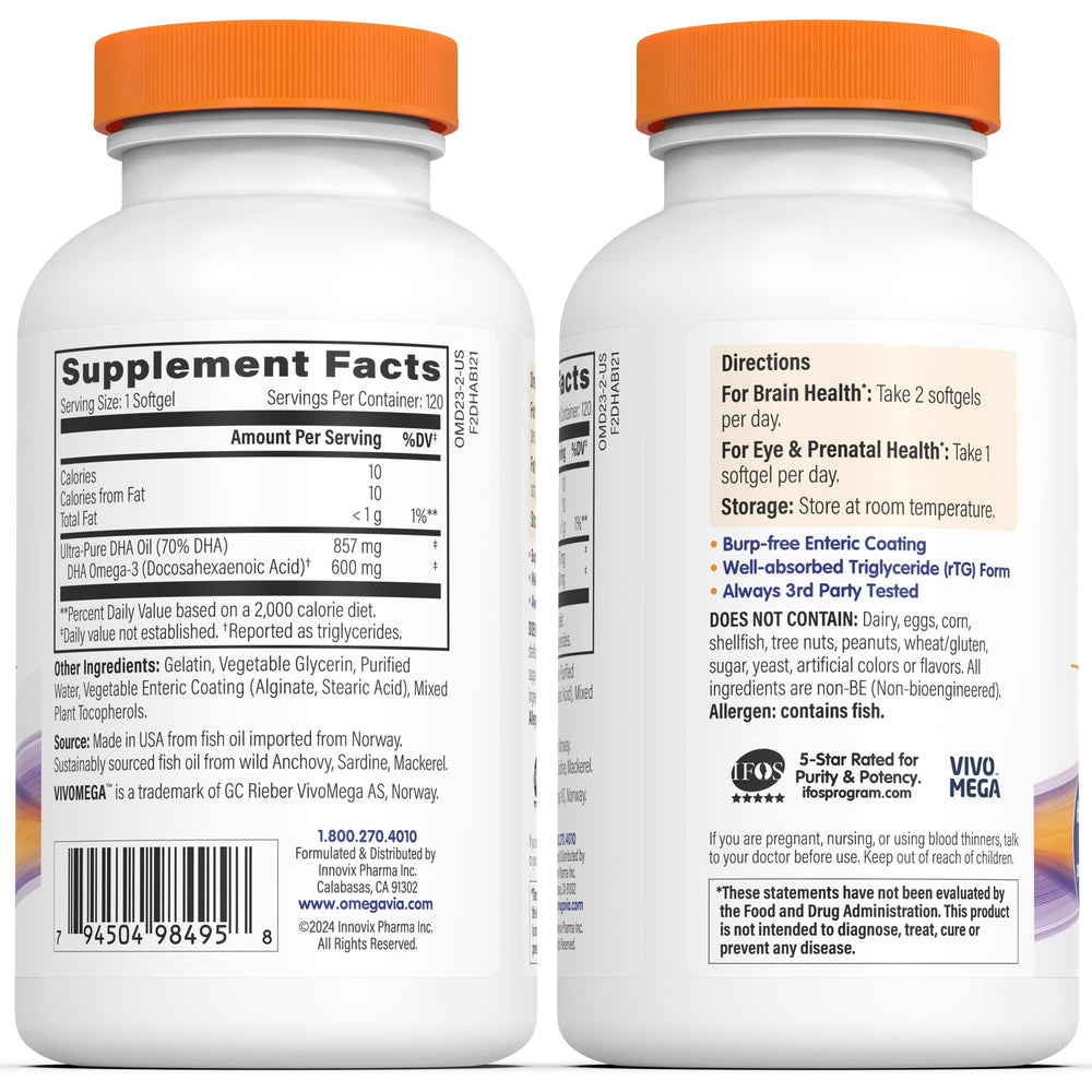 OmegaVia DHA supports cognitive and visual routines in daily life