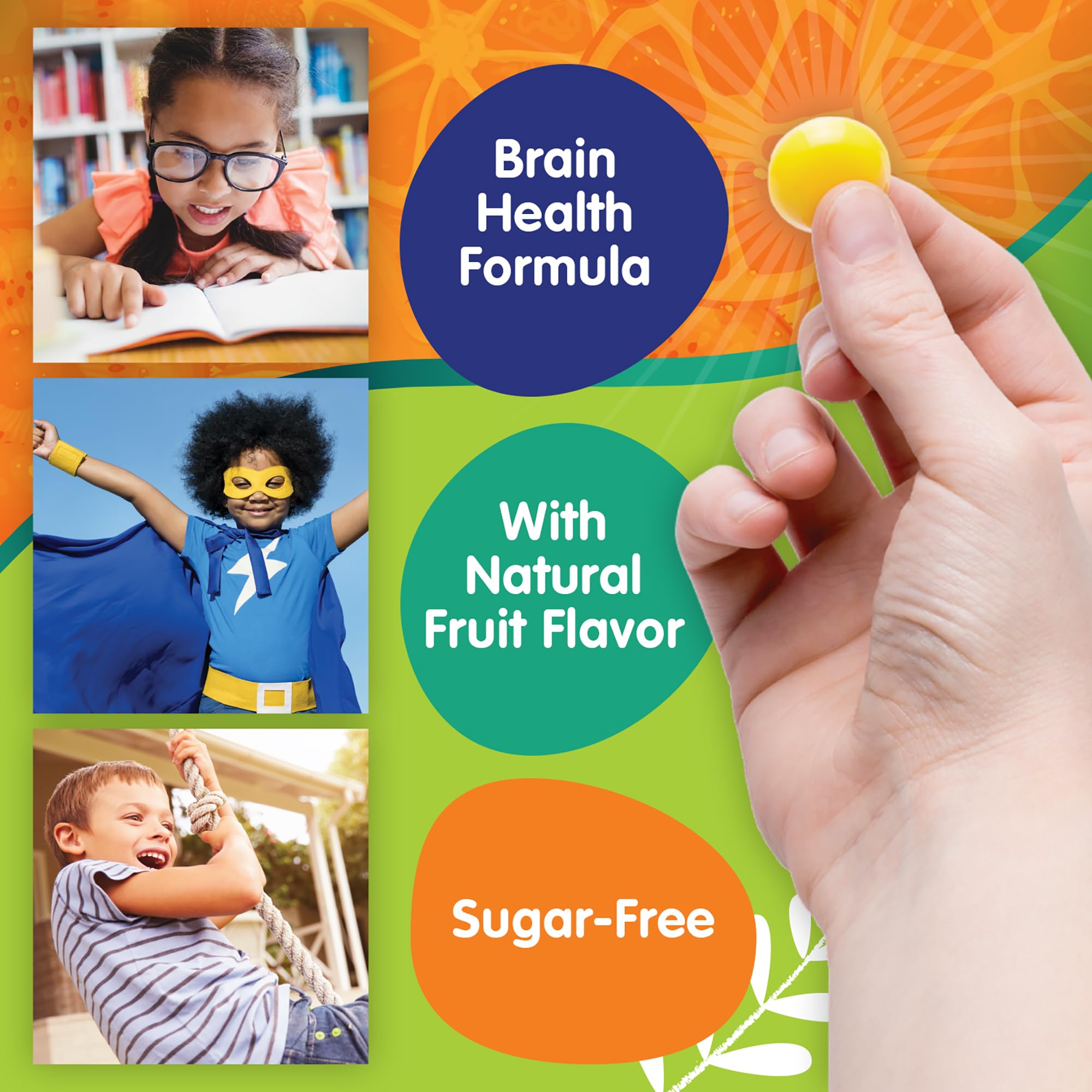 OmegaVia Kids Omega 3 Gummies sustainability icon indicating responsibly sourced omega-3.