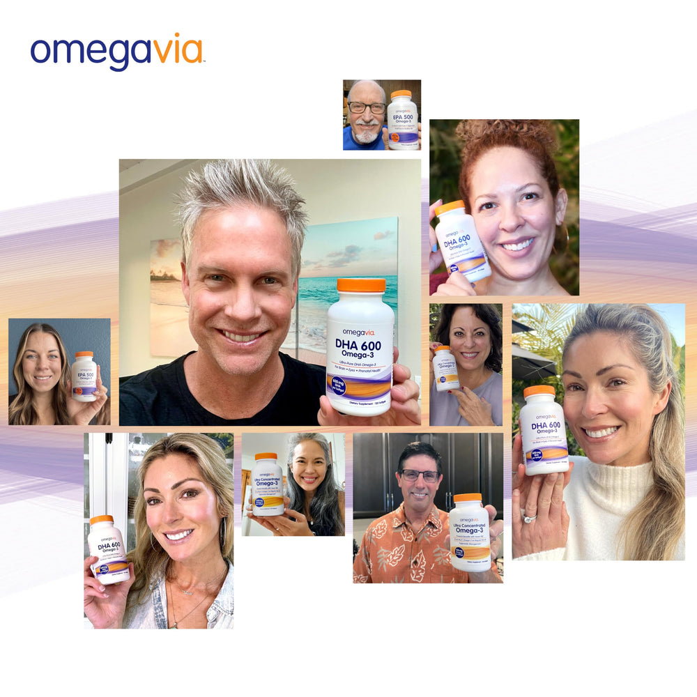 OmegaVia packaging highlights dosage clarity and freshness information