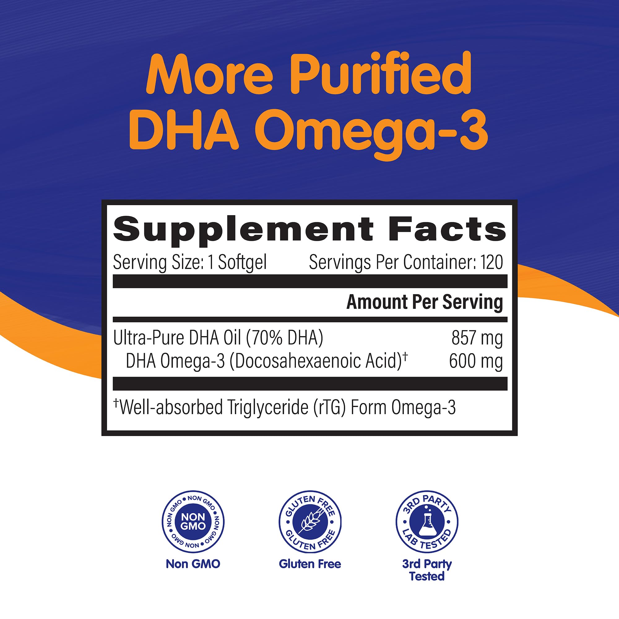 OmegaVia Prenatal DHA label conveys pregnancy-focused support for baby and mom