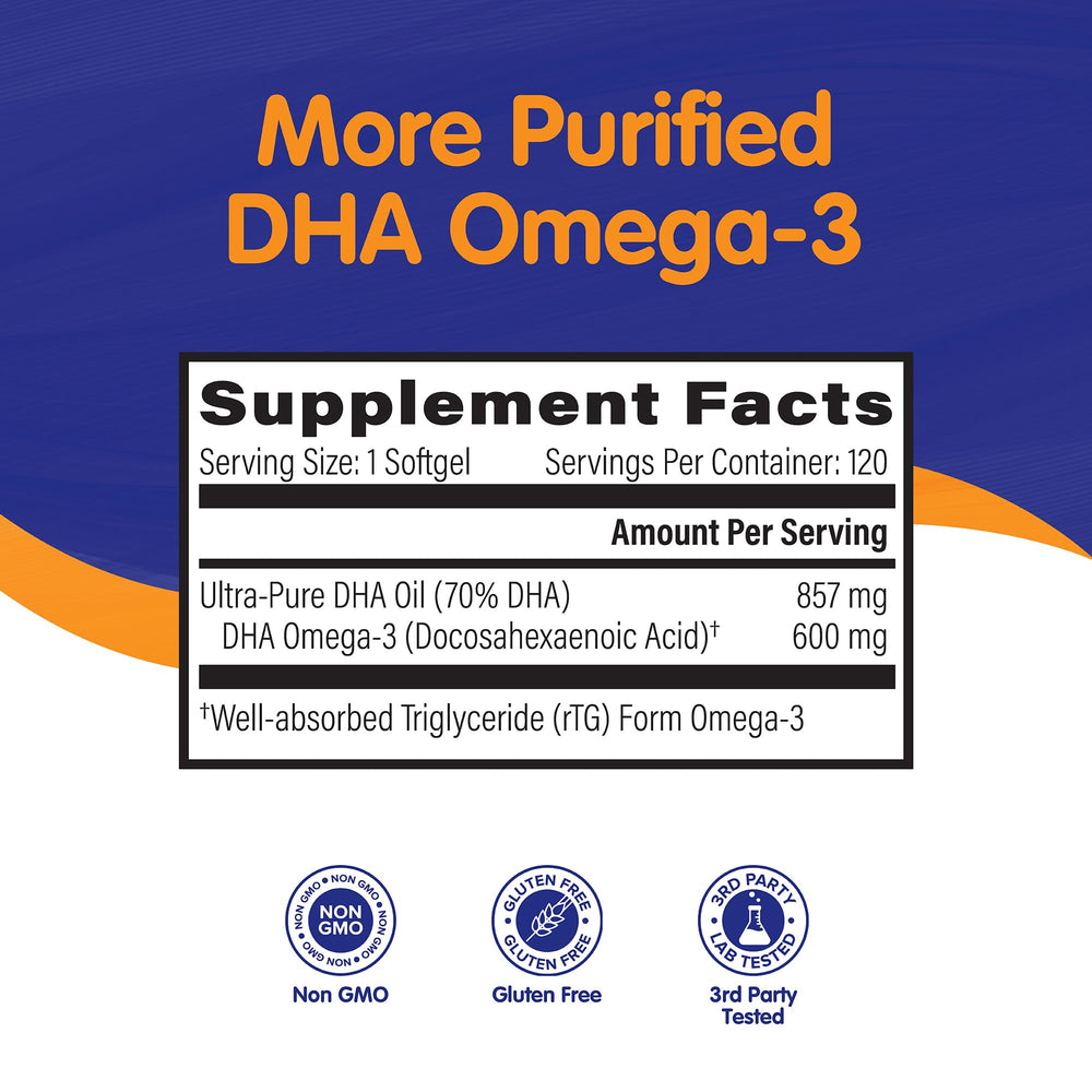 OmegaVia Prenatal DHA label conveys pregnancy-focused support for baby and mom