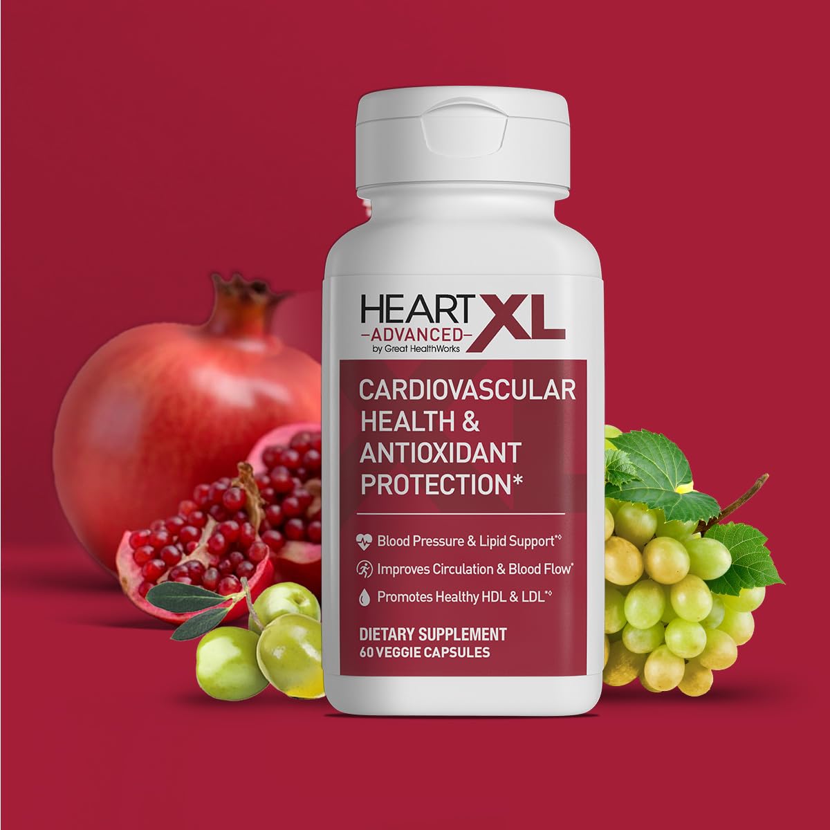 OmegaXL HeartXL Advanced featuring Enovita grape seed OPCs for vascular protection