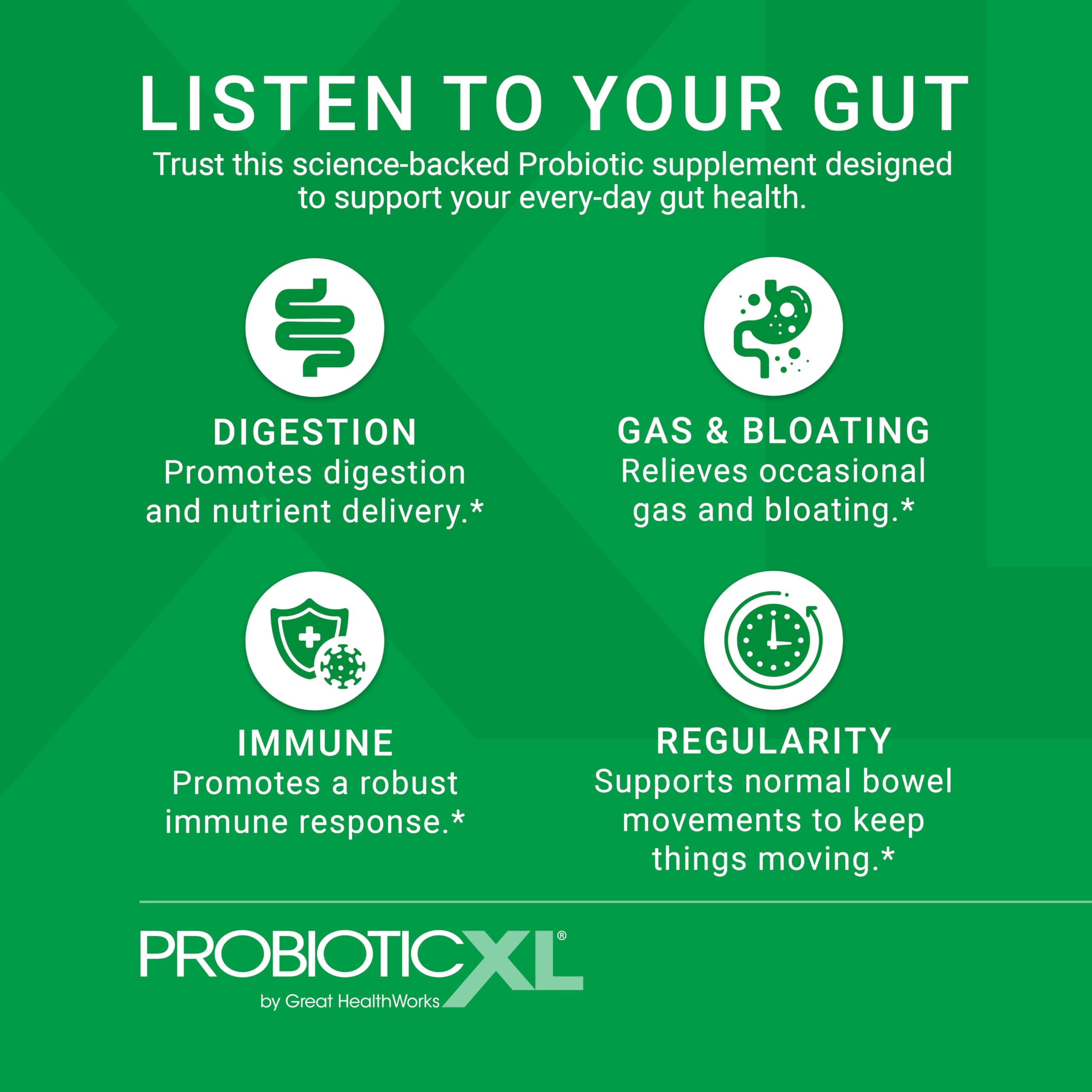 OmegaXL ProbioticXL delayed-release capsules protect live bacteria to reach the colon.