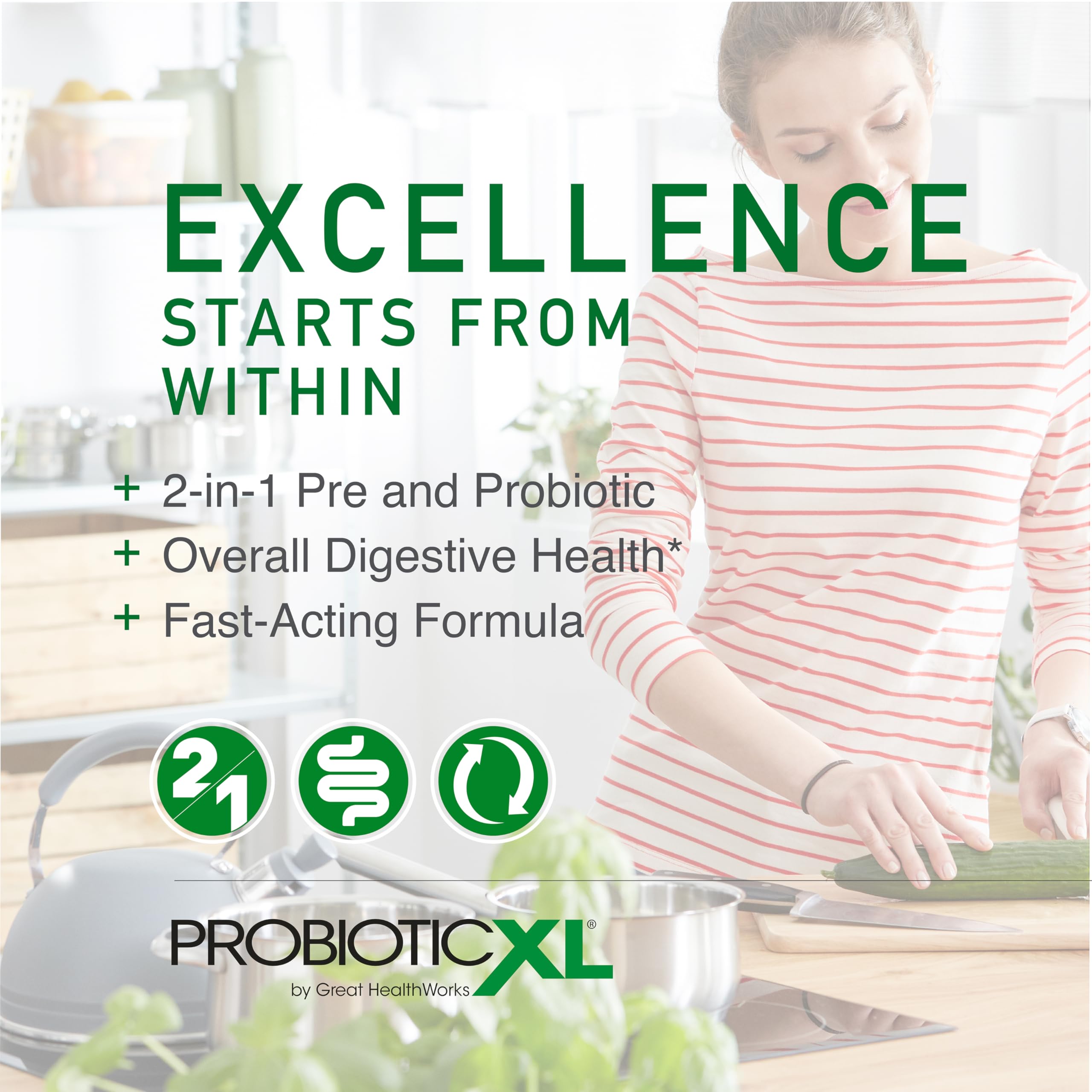 OmegaXL ProbioticXL includes PreforPro prebiotic bacteriophage for gut flora balance.