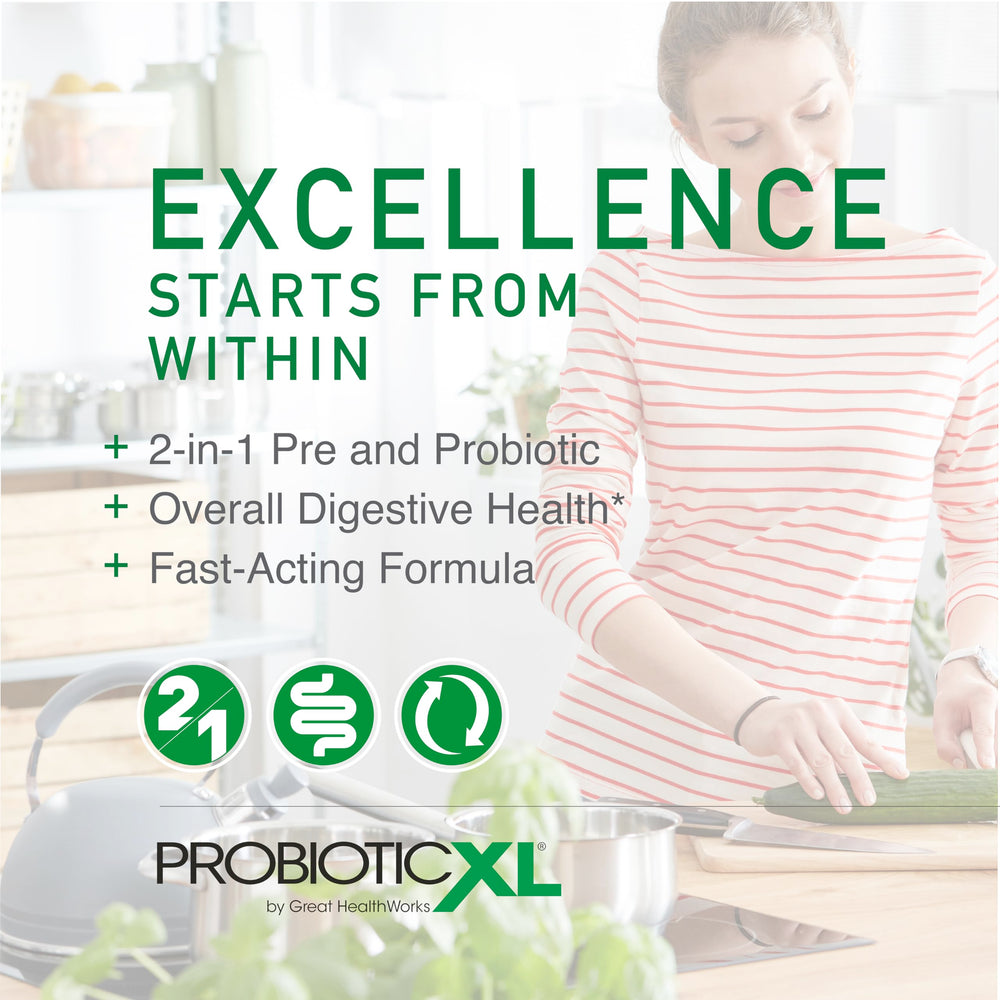 OmegaXL ProbioticXL includes PreforPro prebiotic bacteriophage for gut flora balance.