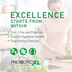 OmegaXL ProbioticXL includes PreforPro prebiotic bacteriophage for gut flora balance.