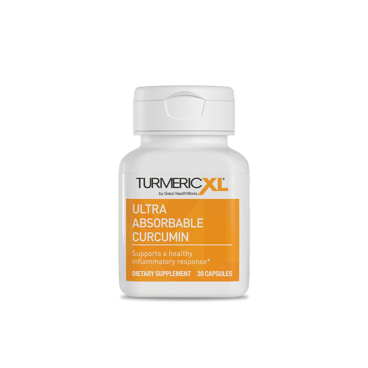 OmegaXL TurmericXL bottle with 30 capsules for natural joint support and antioxidant benefits.