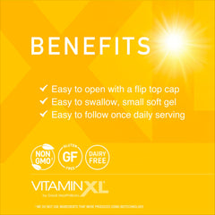 OmegaXL VitaminXL D3 capsule detail emphasizing vitamin D support