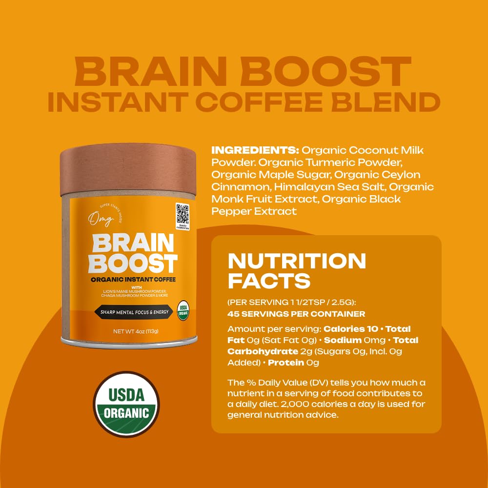 OMG Brain Boost cup steaming ready in seconds for a quick ritual