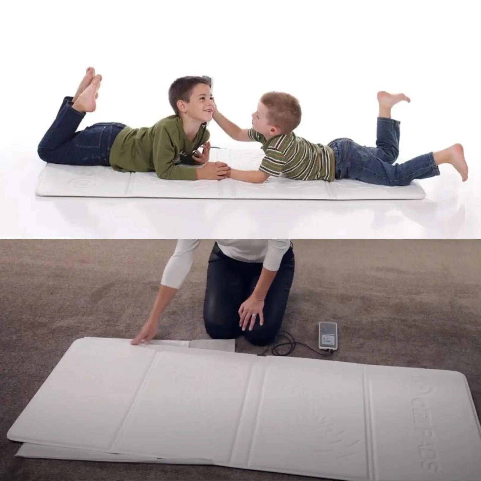 OMI mat delivers progressive warmth and gentle massaging sensation across the back and legs.