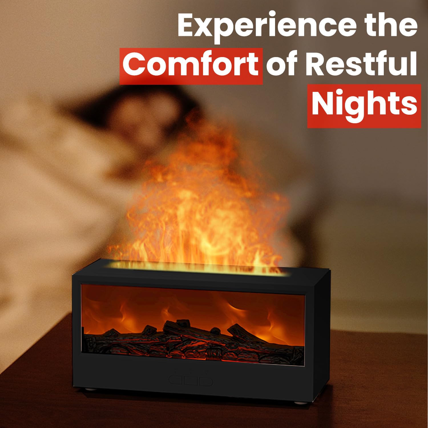 Omnexa Fireplace Diffuser auto-off feature ensures safe, worry-free use
