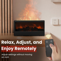 Omnexa Fireplace Diffuser seven-color light creates mood lighting for relaxation