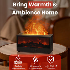 Omnexa Fireplace Diffuser ultrasonic mist delivers quiet hydration throughout the night