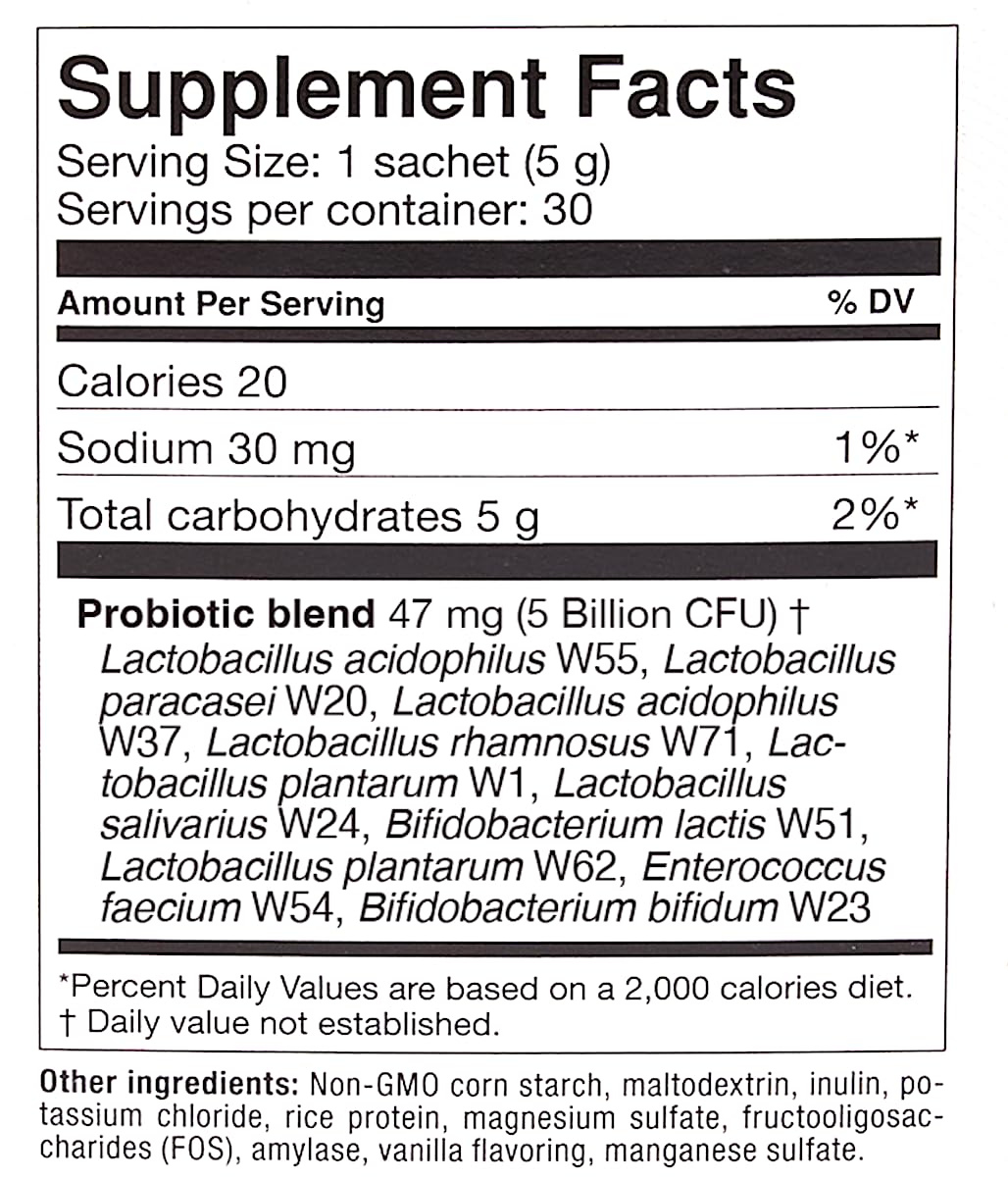 Dissolving OMNi BiOTiC AB 10 in water preserves probiotic viability.