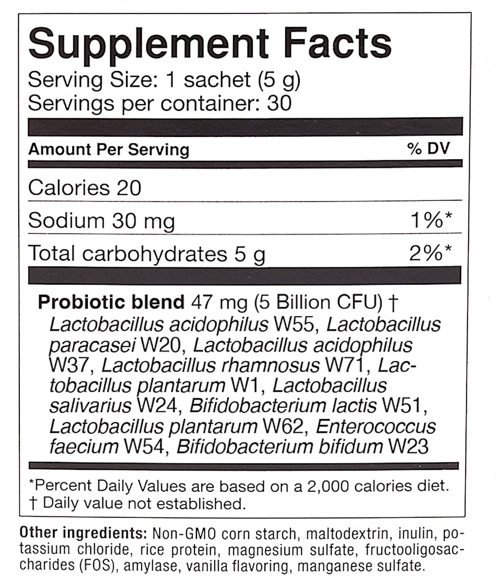 Dissolving OMNi BiOTiC AB 10 in water preserves probiotic viability.