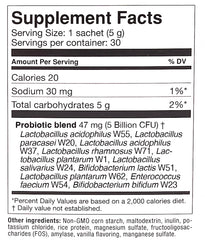 Dissolving OMNi BiOTiC AB 10 in water preserves probiotic viability.