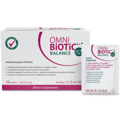 OMNi BiOTiC Balance bottle and capsules support daily immune-friendly gut health.