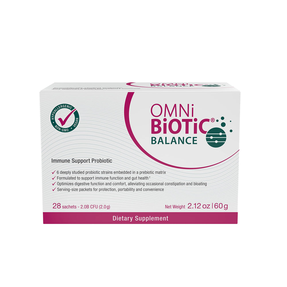 OMNi BiOTiC Balance daily packets provide convenient, on-the-go immune support.