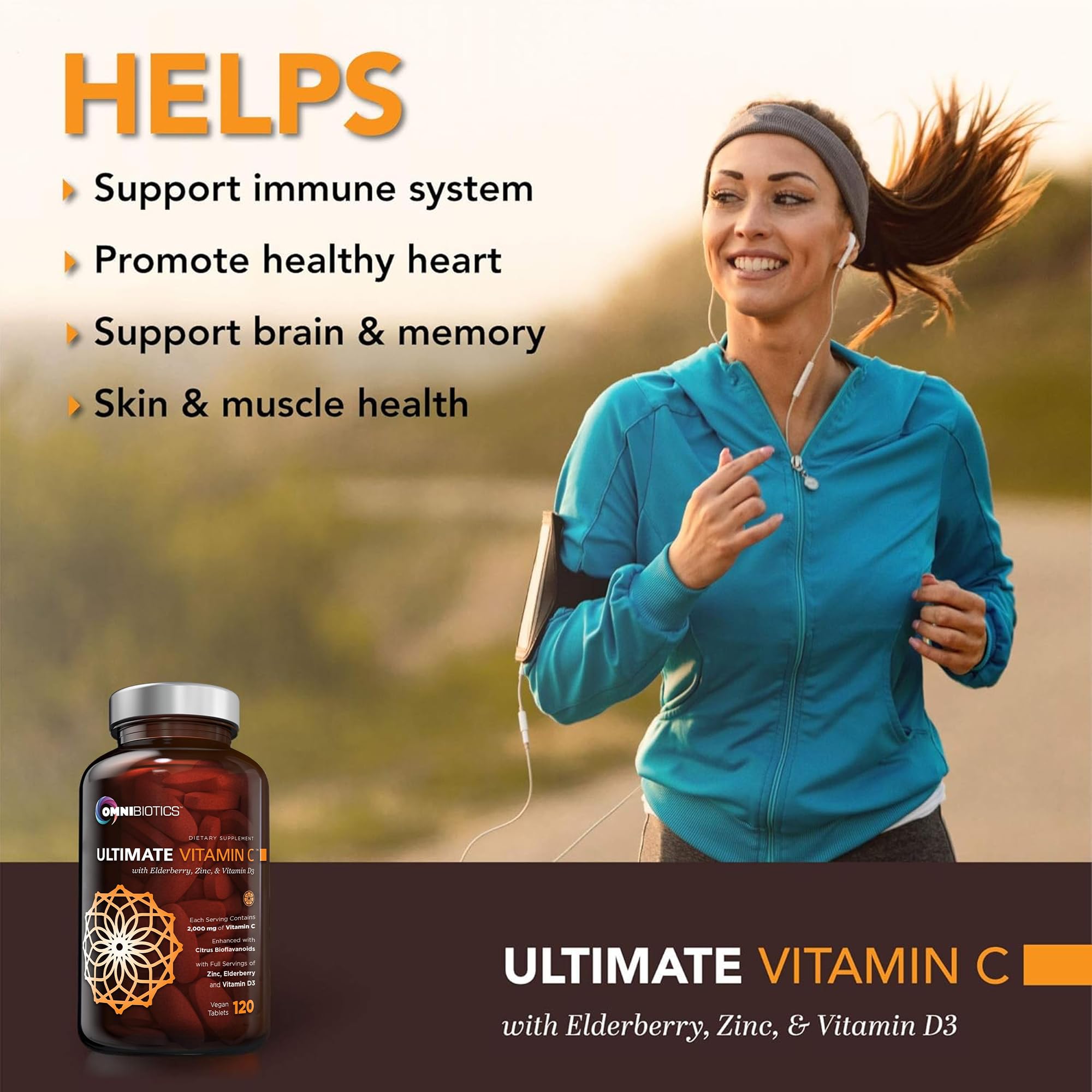 Closeup of Zinc, Elderberry, and D3 ingredients within OmniBiotics supplement.