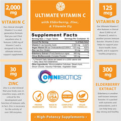 OmniBiotics tablet pack shot highlights a single-dose formula for streamlined daily use.