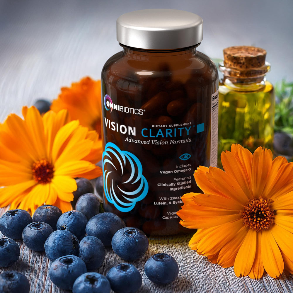 OmniBiotics Vision Clarity product shot on white background suitable for e-commerce.