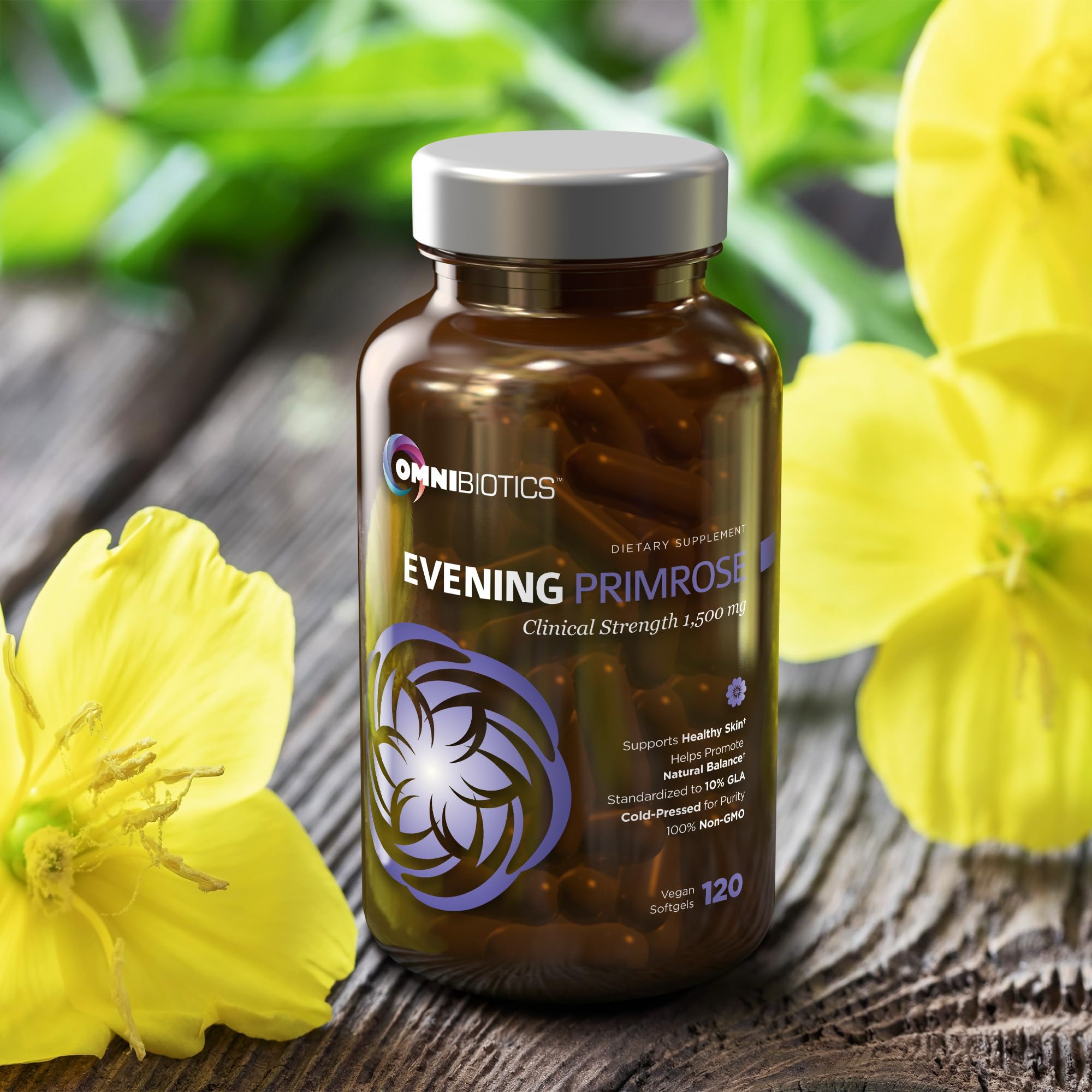 OmniBiotics wellness ritual with evening primrose oil for balance.