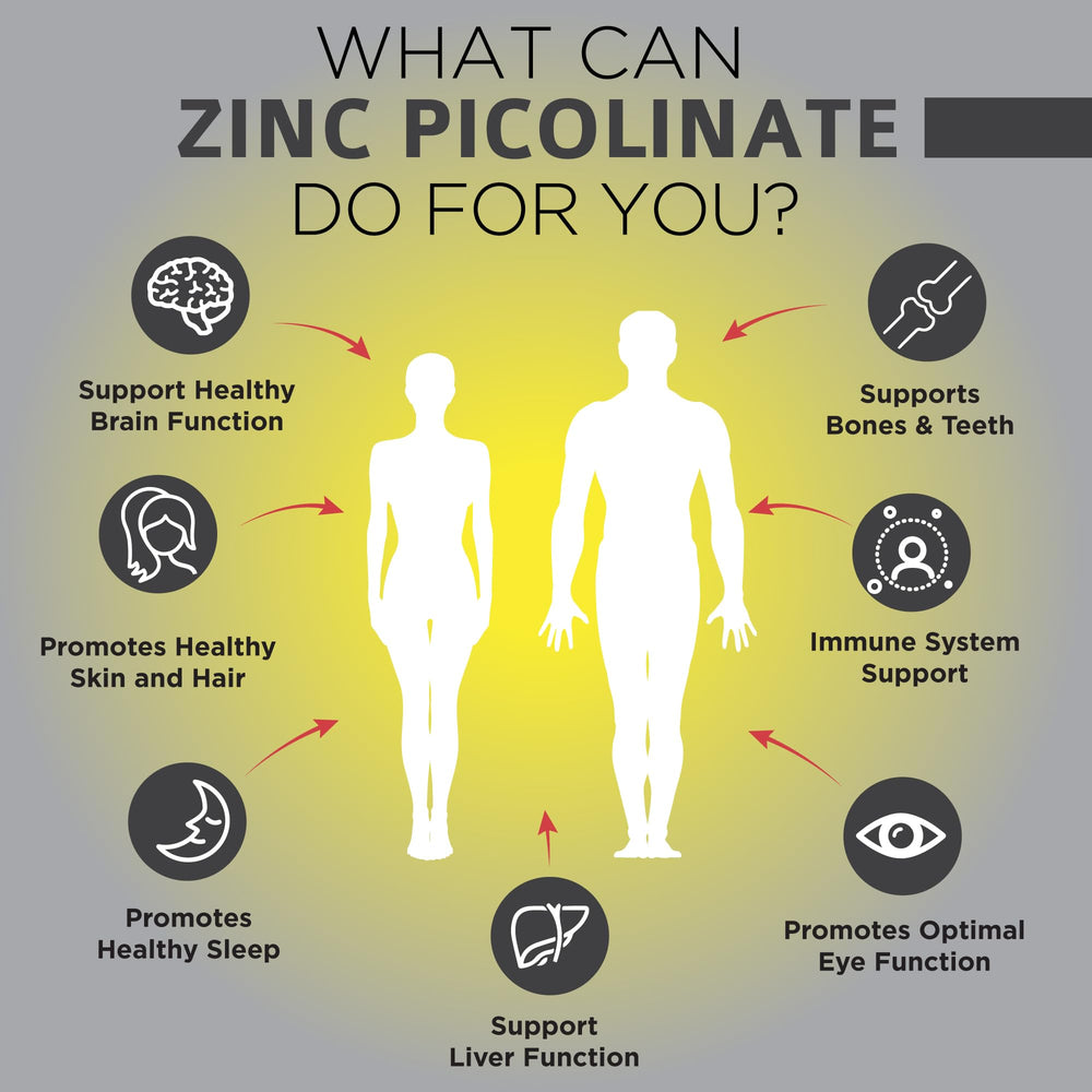 OmniBiotics zinc picolinate capsule on white background for vegan supplement.