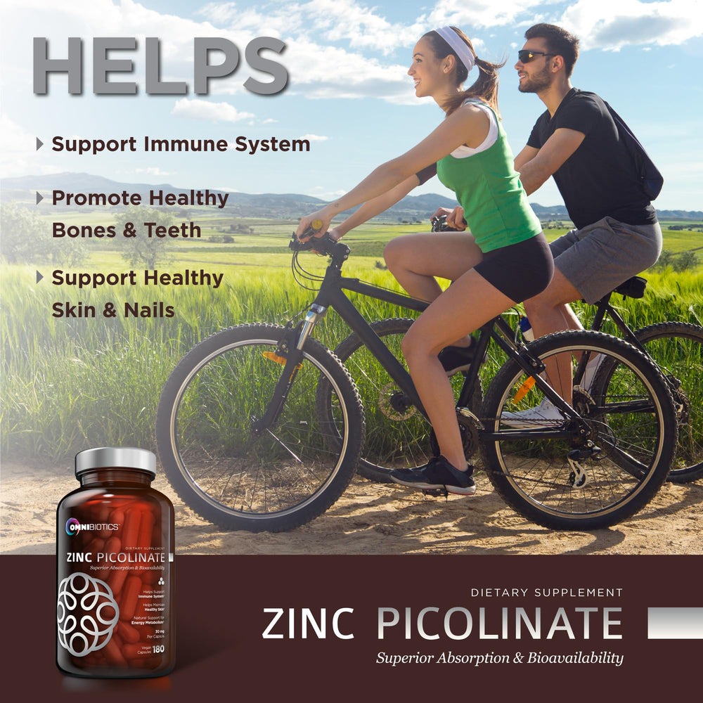 OmniBiotics bottle and capsule underline immune defense benefits.