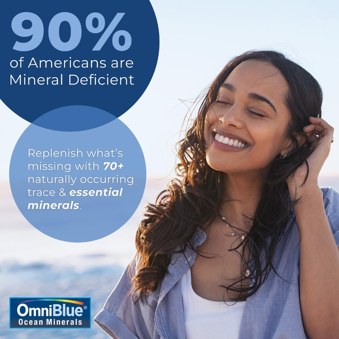 OmniBlue in a kitchen scene highlights keto-friendly and vegan-friendly mineral support.