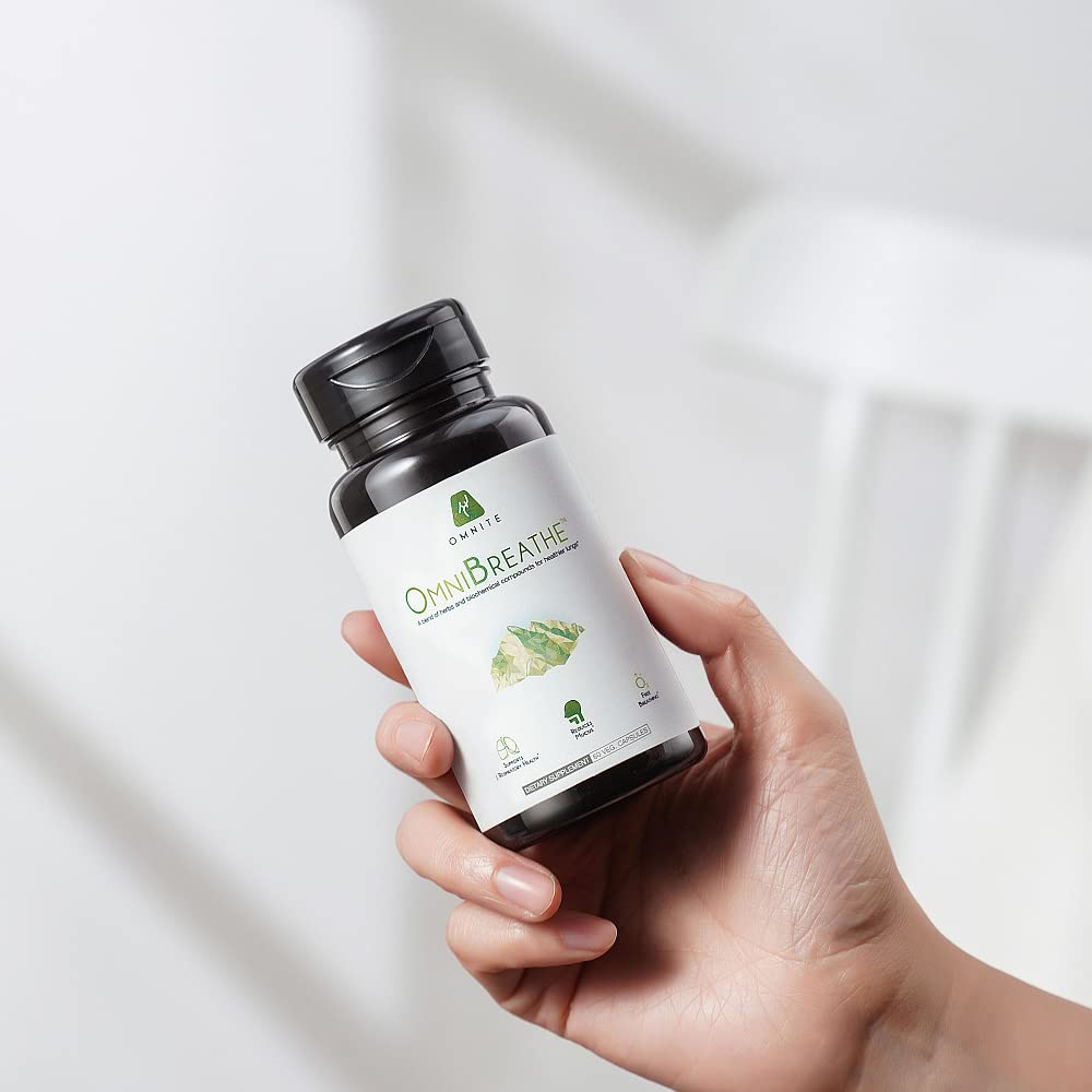 Display of OmniBreathe packaging for a simple, daily respiratory routine.