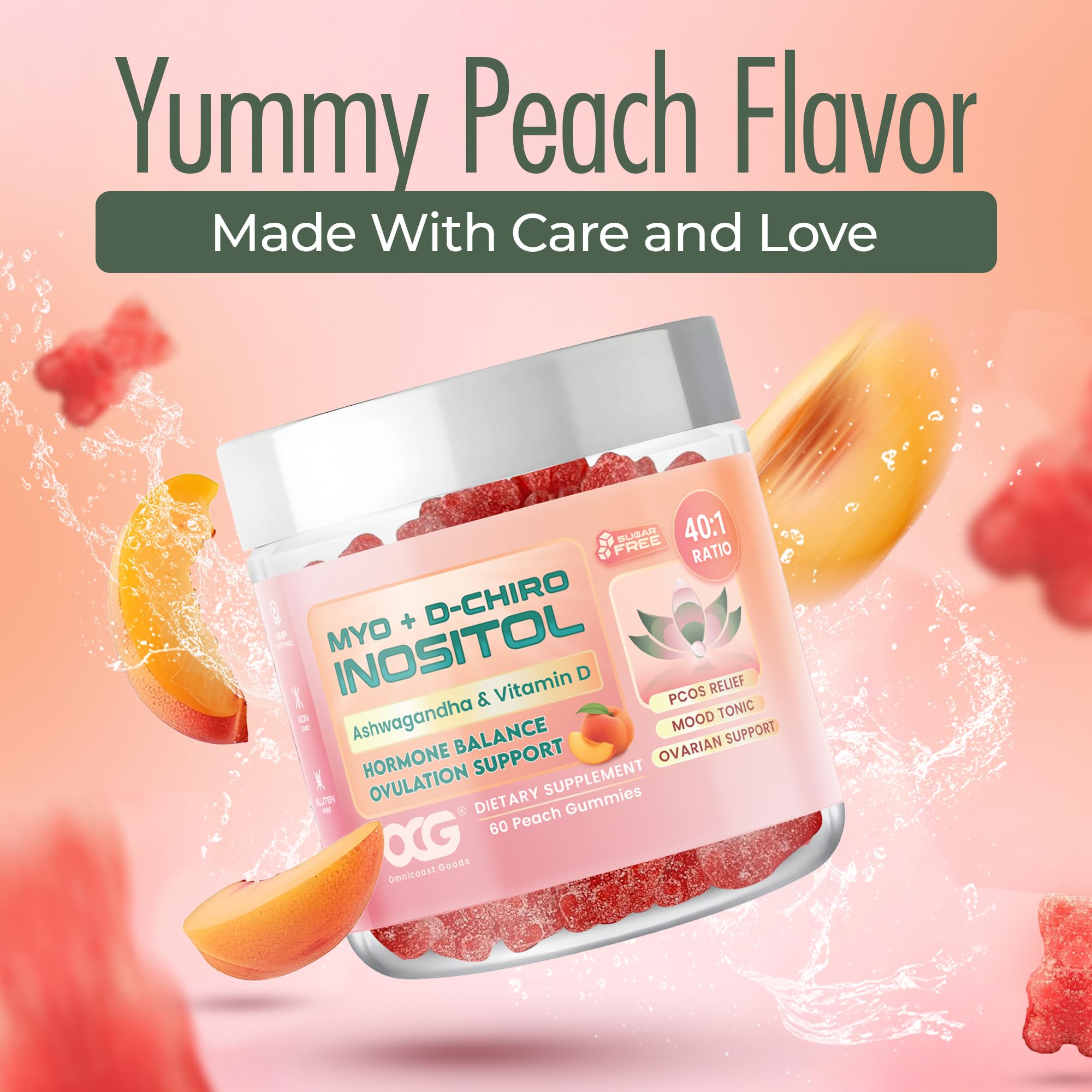 OMNICOAST GOODS OC G gummies in use for daily hormonal balance.