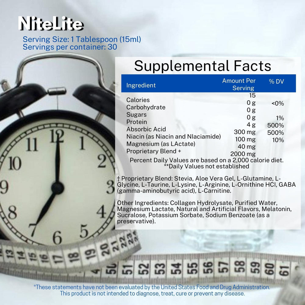 Omnitrition OmniTrim Nite Lite measuring spoon shows precise nightly dosage.