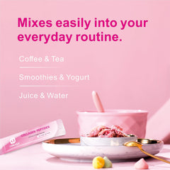 OMOGS Collagen Powder in coffee or smoothie for daily nutrition